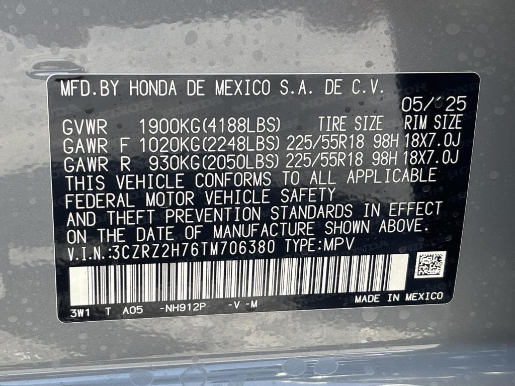 new 2026 Honda HR-V car, priced at $33,400
