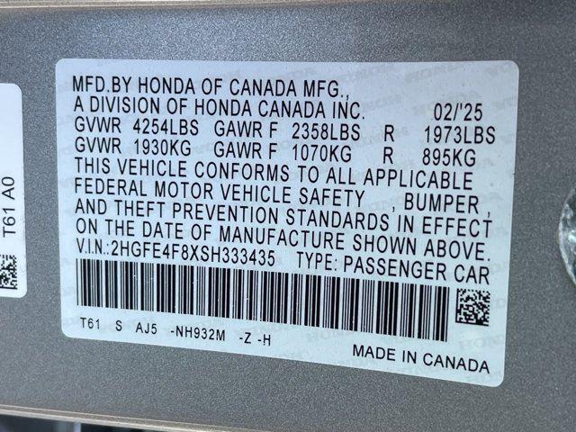 new 2025 Honda Civic Hybrid car, priced at $33,100