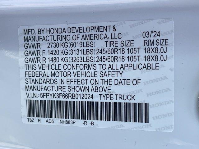 new 2024 Honda Ridgeline car, priced at $46,830