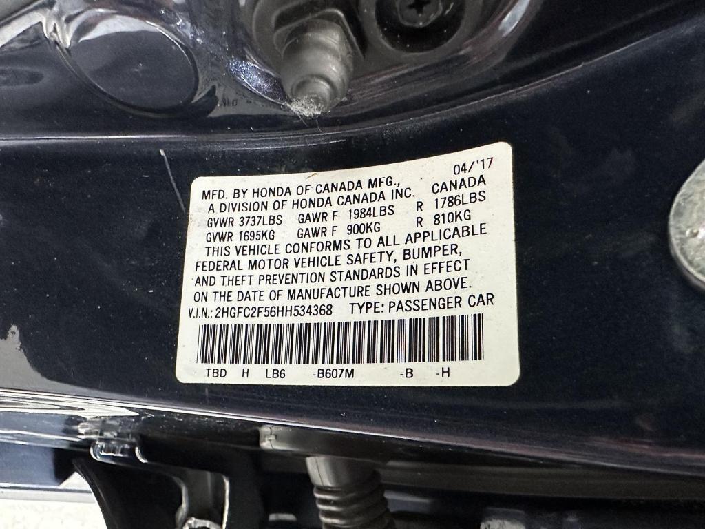 used 2017 Honda Civic car, priced at $15,495