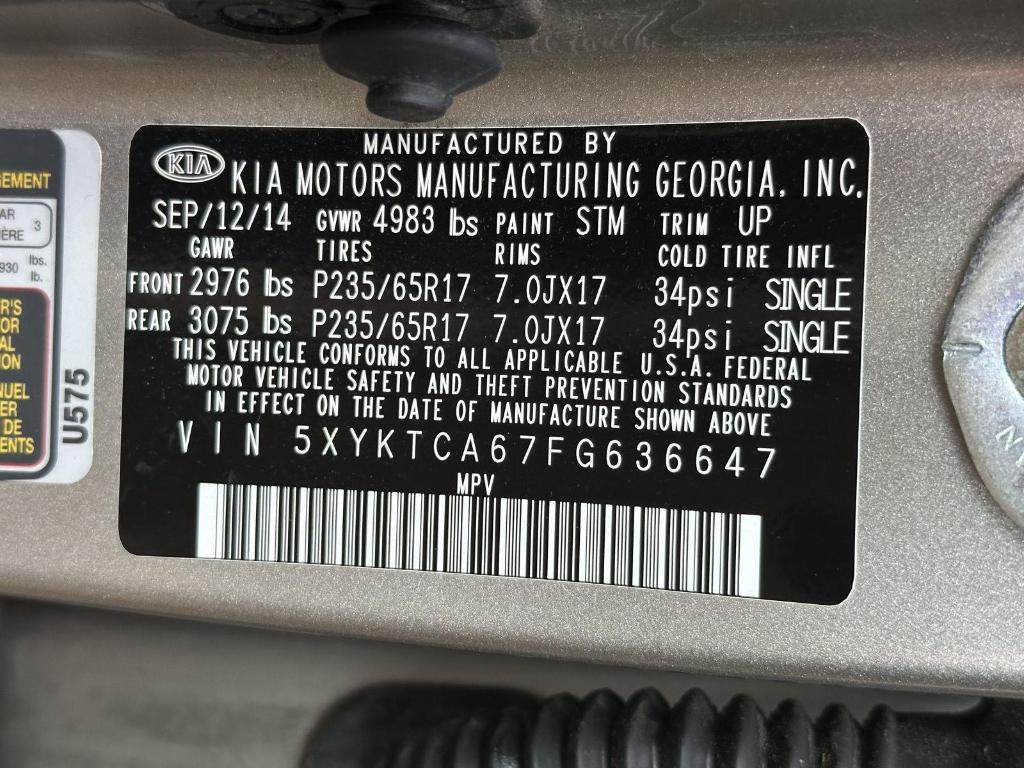 used 2015 Kia Sorento car, priced at $9,995