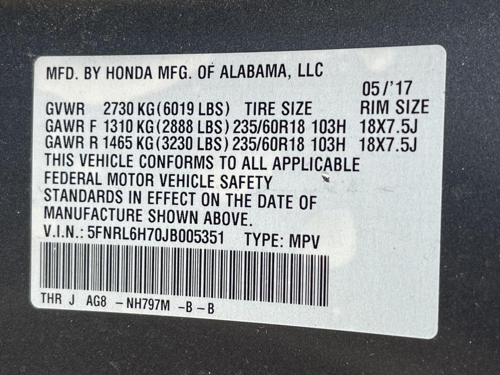 used 2018 Honda Odyssey car, priced at $21,995
