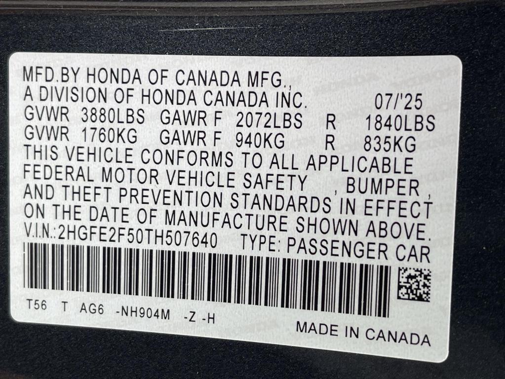 new 2026 Honda Civic car, priced at $27,745