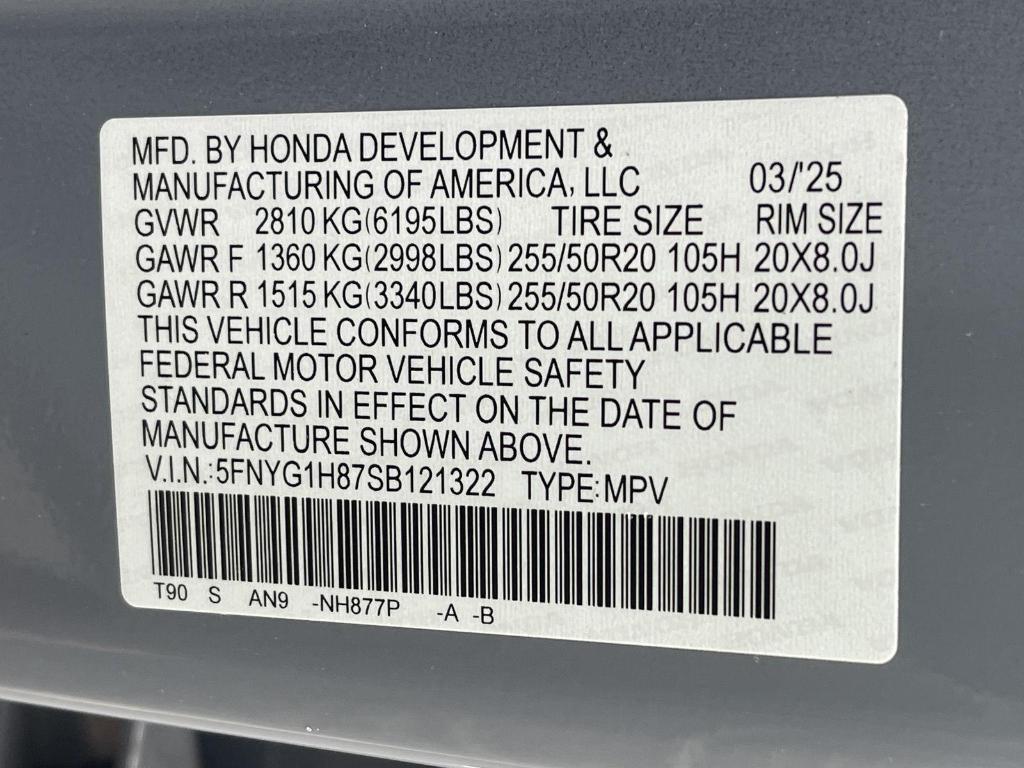 new 2025 Honda Pilot car, priced at $54,985