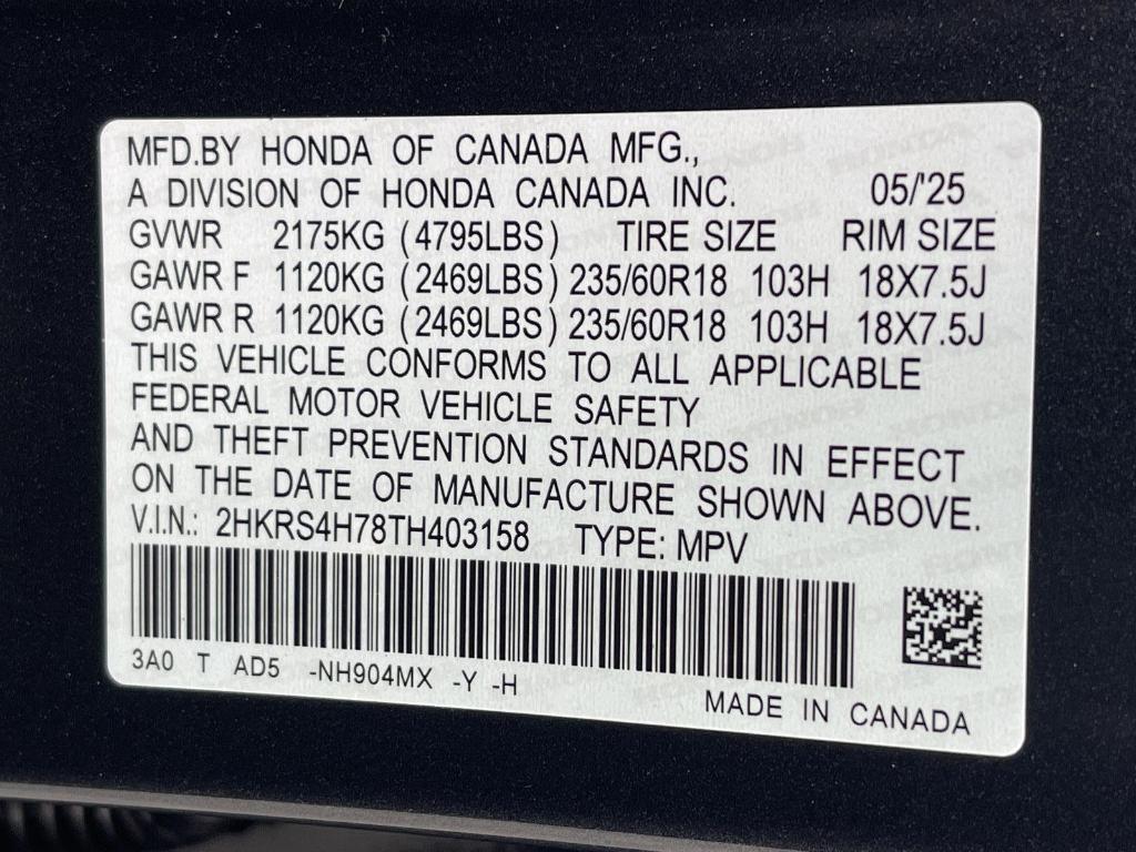 new 2026 Honda CR-V car, priced at $38,295