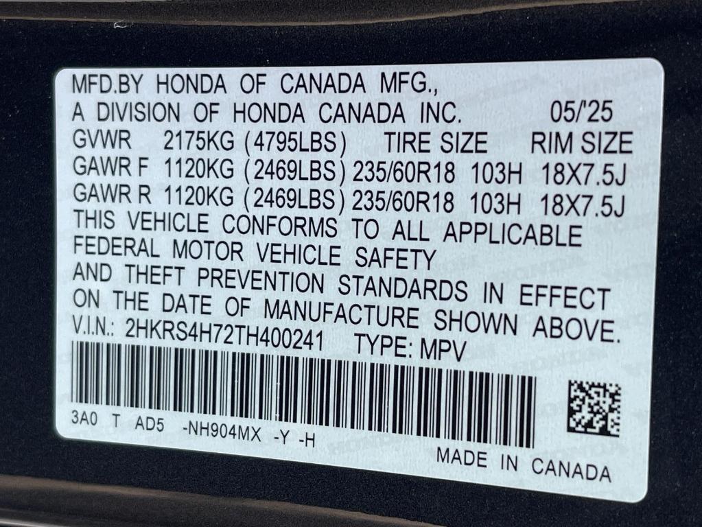 new 2026 Honda CR-V car, priced at $38,295