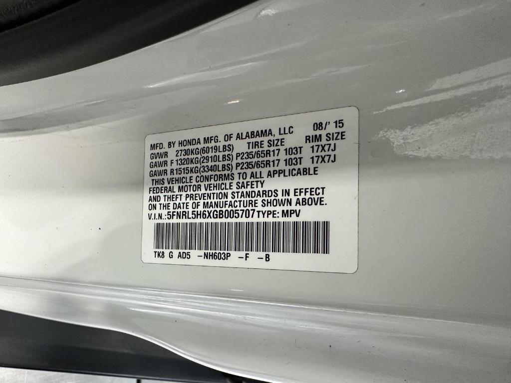 used 2016 Honda Odyssey car, priced at $14,295