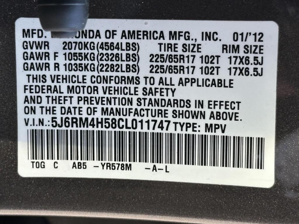 used 2012 Honda CR-V car, priced at $8,995