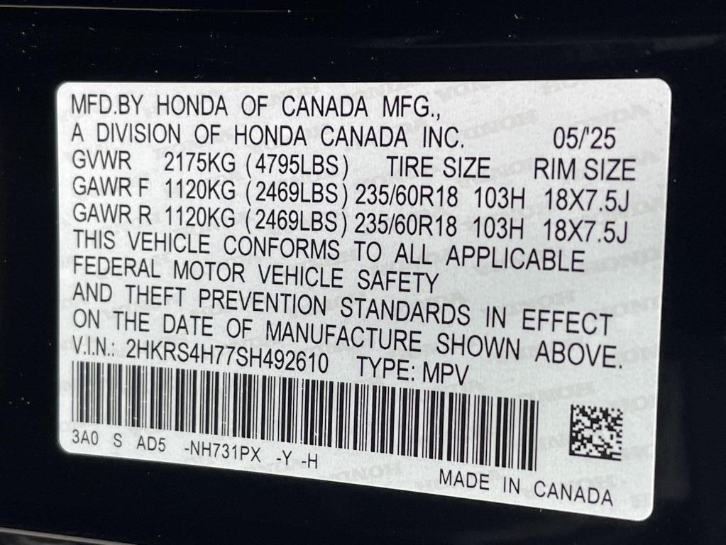 new 2025 Honda CR-V car, priced at $37,895