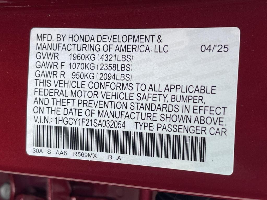 new 2025 Honda Accord car, priced at $29,900