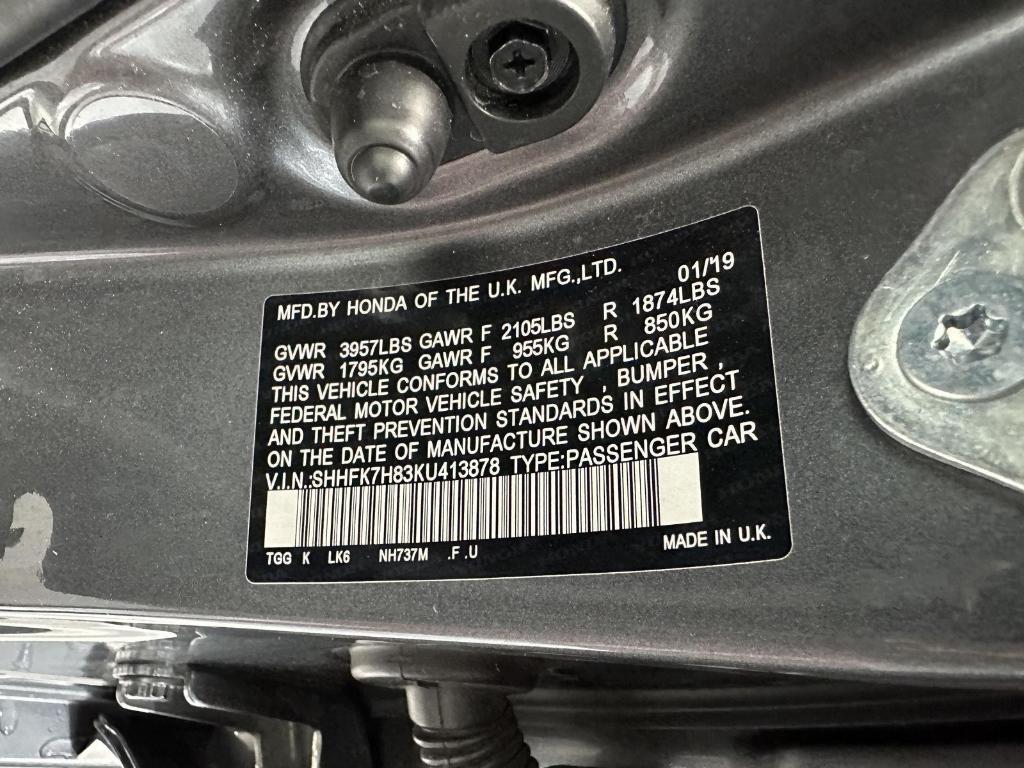 used 2019 Honda Civic car, priced at $22,295