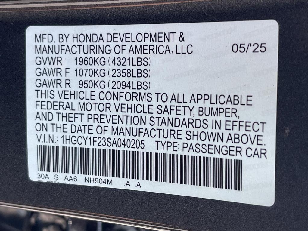 new 2025 Honda Accord car, priced at $29,445