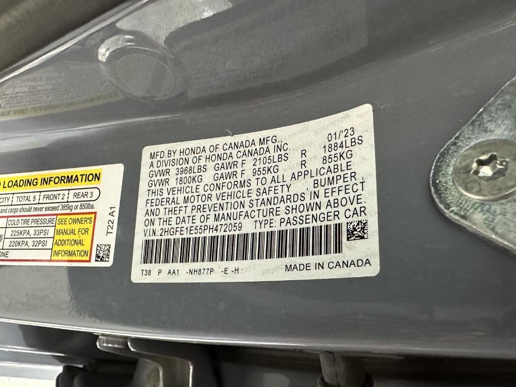 used 2023 Honda Civic Si car, priced at $28,995