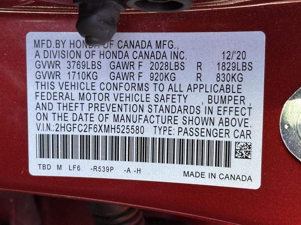 used 2021 Honda Civic car, priced at $18,495