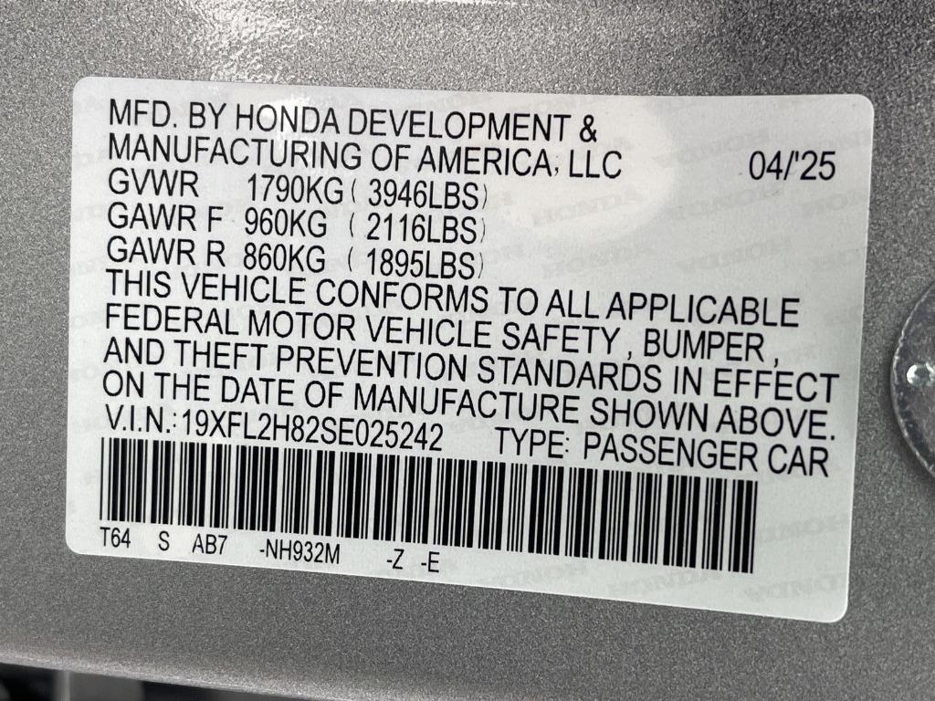 new 2025 Honda Civic car, priced at $28,600