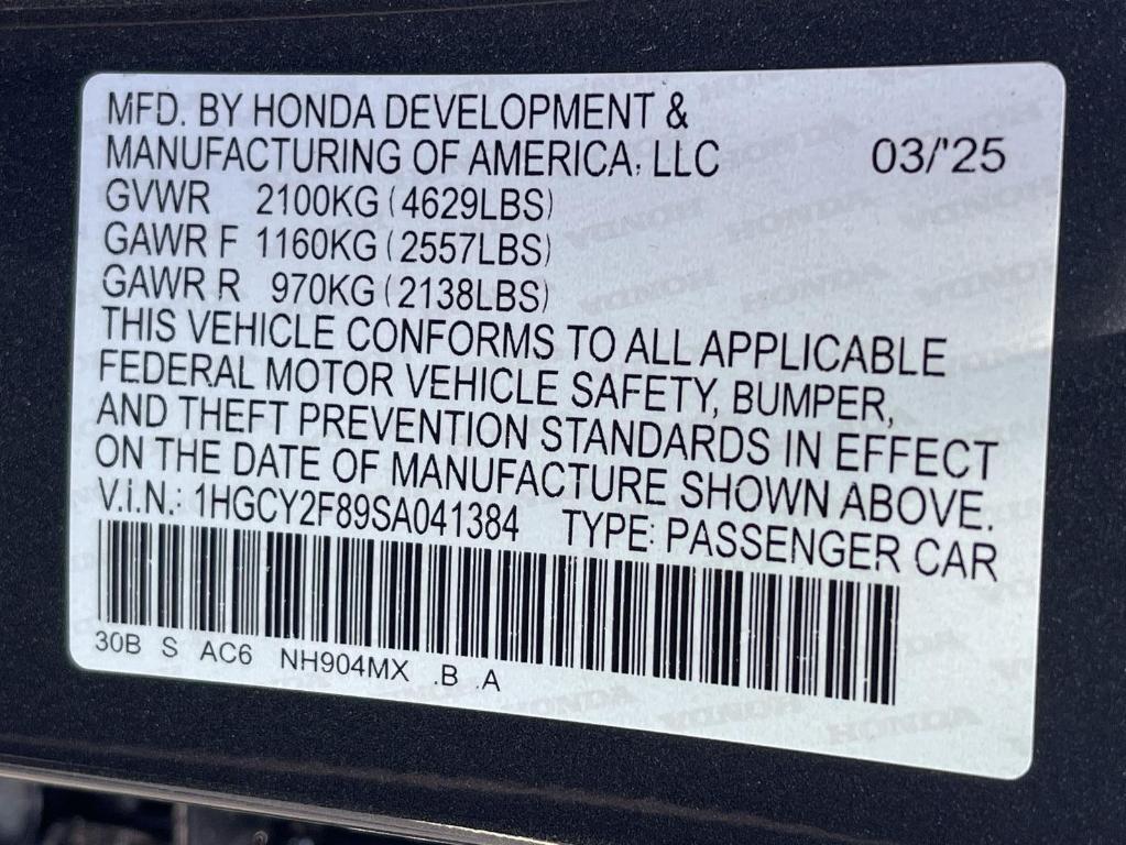 new 2025 Honda Accord Hybrid car, priced at $40,450