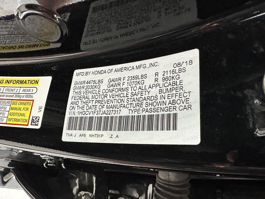 used 2018 Honda Accord car, priced at $19,995