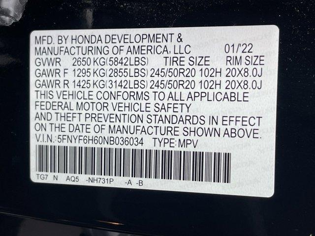 used 2022 Honda Pilot car