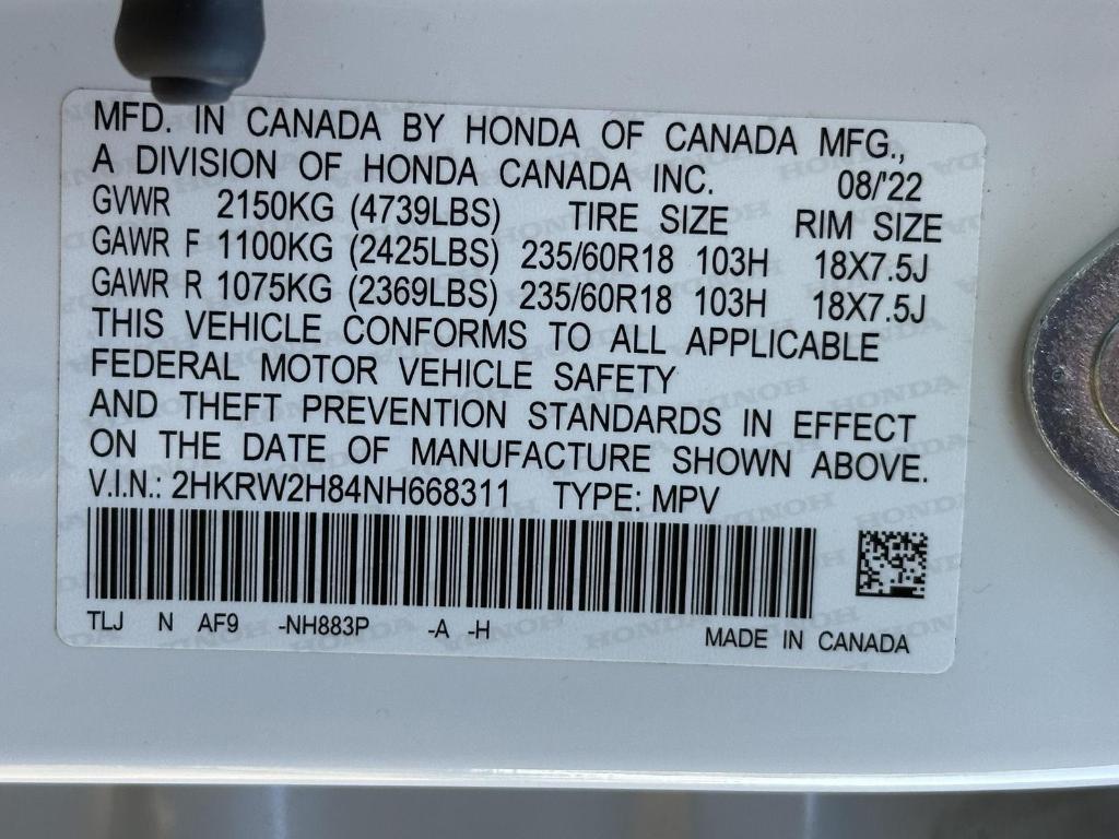 used 2022 Honda CR-V car, priced at $28,995