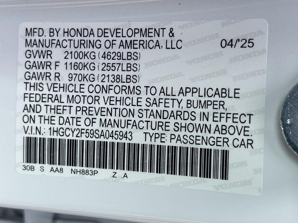 new 2025 Honda Accord Hybrid car, priced at $35,260