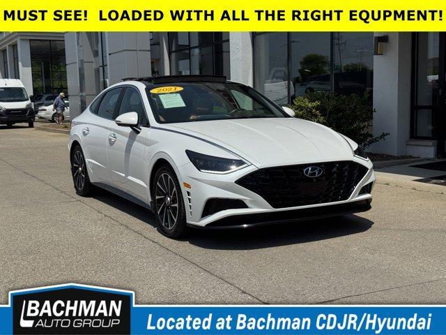 used 2021 Hyundai Sonata car, priced at $21,500