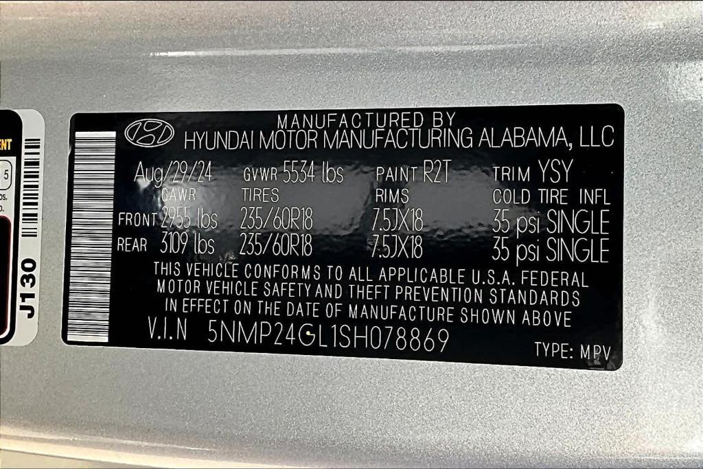 new 2025 Hyundai Santa Fe car, priced at $37,504