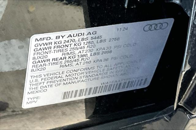 new 2025 Audi Q5 car, priced at $60,085