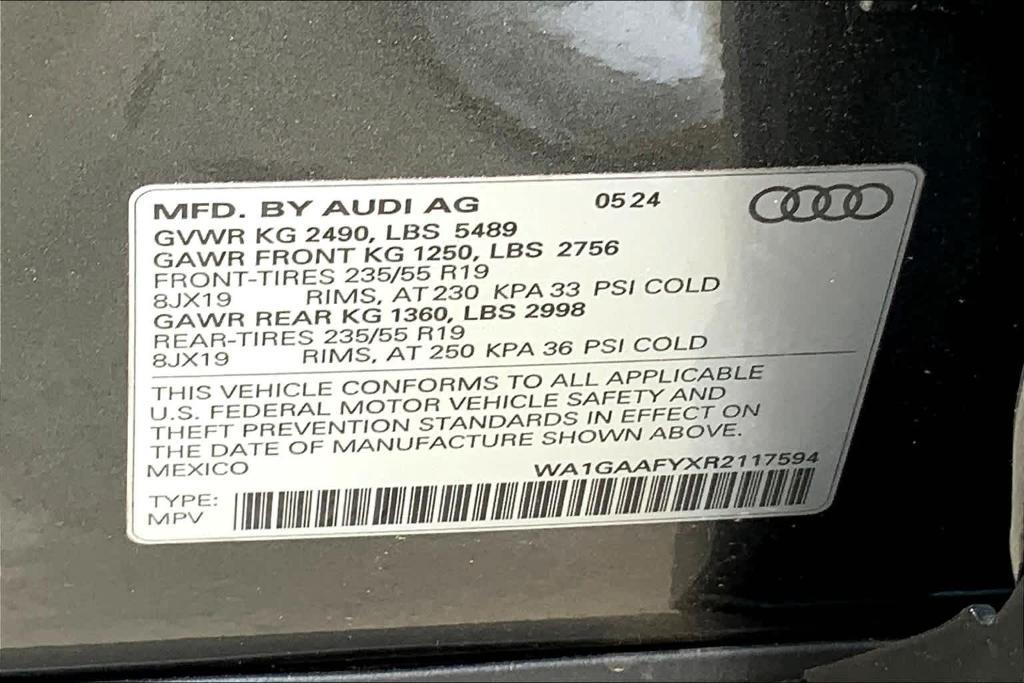 new 2024 Audi Q5 car, priced at $54,015