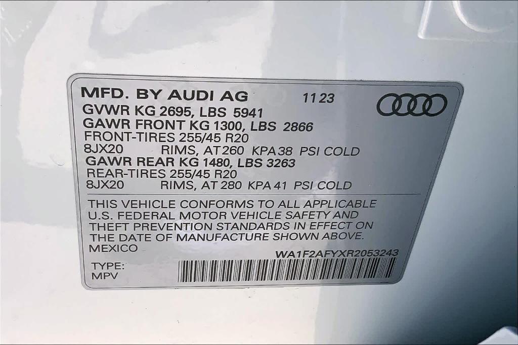 new 2024 Audi Q5 e car, priced at $70,888