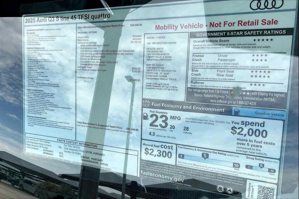 used 2025 Audi Q3 car, priced at $39,000