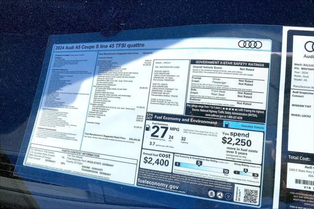 new 2024 Audi A5 car, priced at $59,455