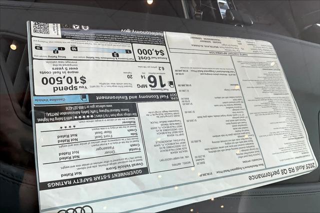 new 2025 Audi RS Q8 car, priced at $150,240