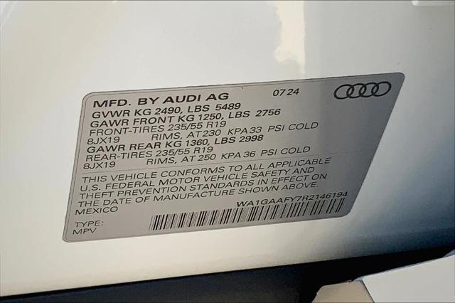 new 2024 Audi Q5 car, priced at $54,090