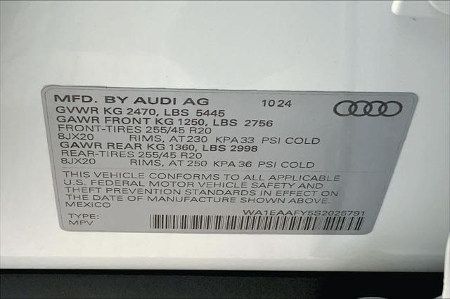 new 2025 Audi Q5 car, priced at $60,200