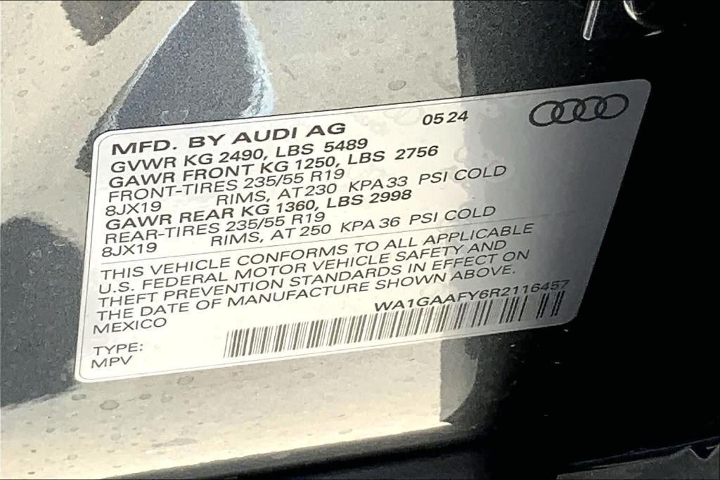 new 2024 Audi Q5 car, priced at $53,090