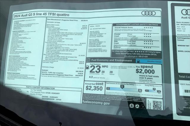 new 2024 Audi Q3 car, priced at $49,040