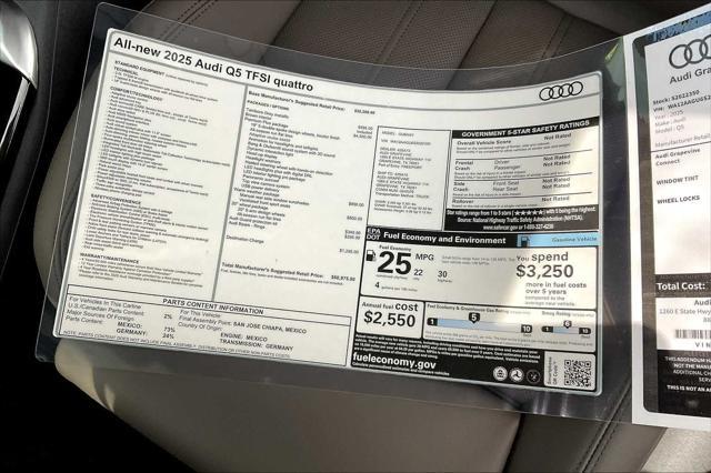 new 2025 Audi Q5 car, priced at $57,975