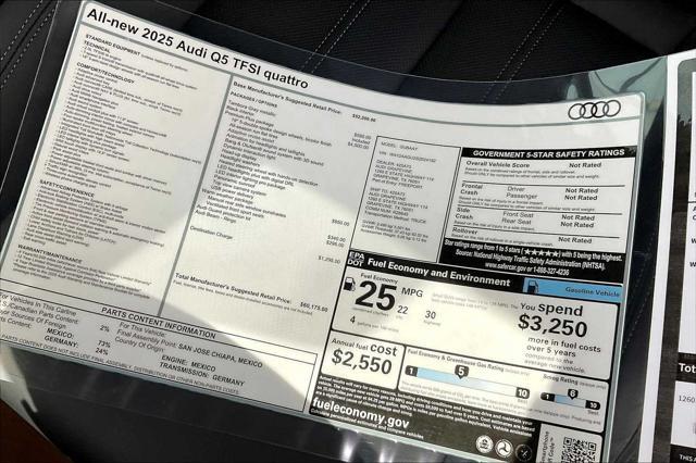 new 2025 Audi Q5 car, priced at $57,175