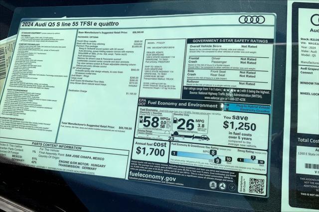 new 2024 Audi Q5 car, priced at $65,785