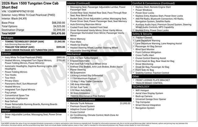 new 2026 Ram 1500 car, priced at $88,684