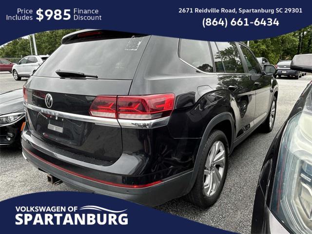 used 2021 Volkswagen Atlas car, priced at $22,196