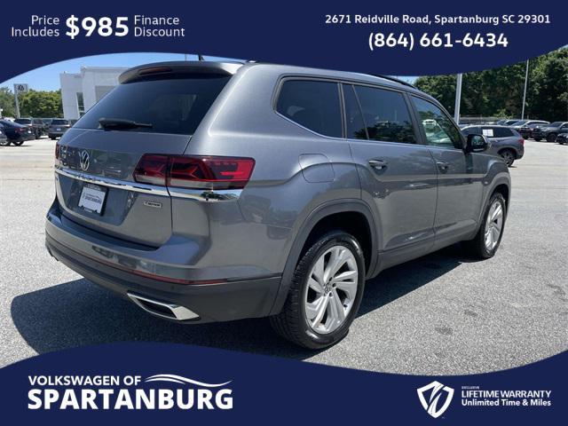 used 2021 Volkswagen Atlas car, priced at $24,598
