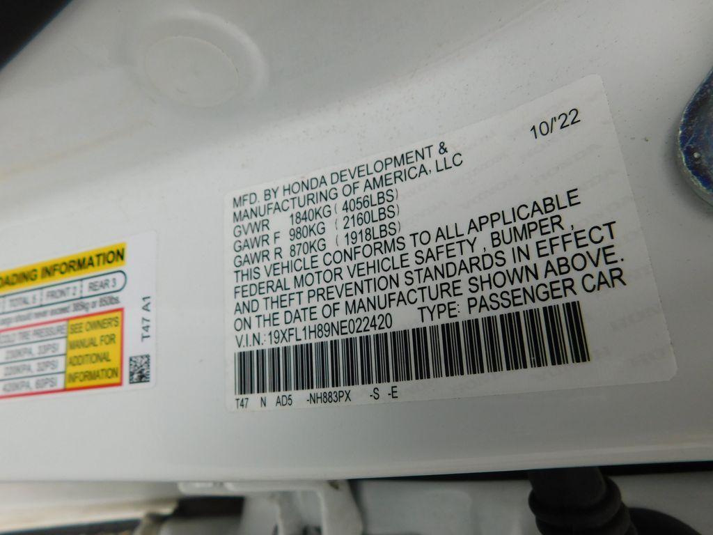 used 2022 Honda Civic car, priced at $27,574