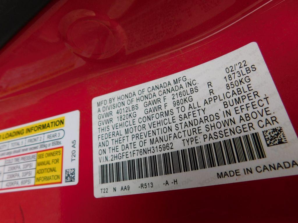 used 2022 Honda Civic car, priced at $21,995