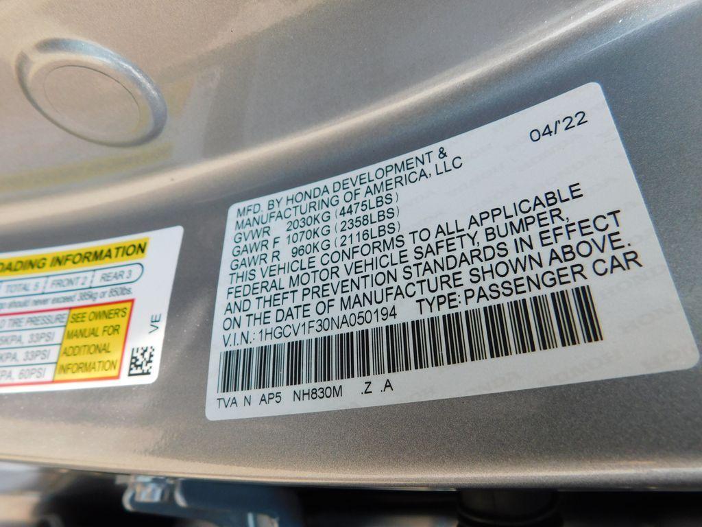 used 2022 Honda Accord car, priced at $29,650