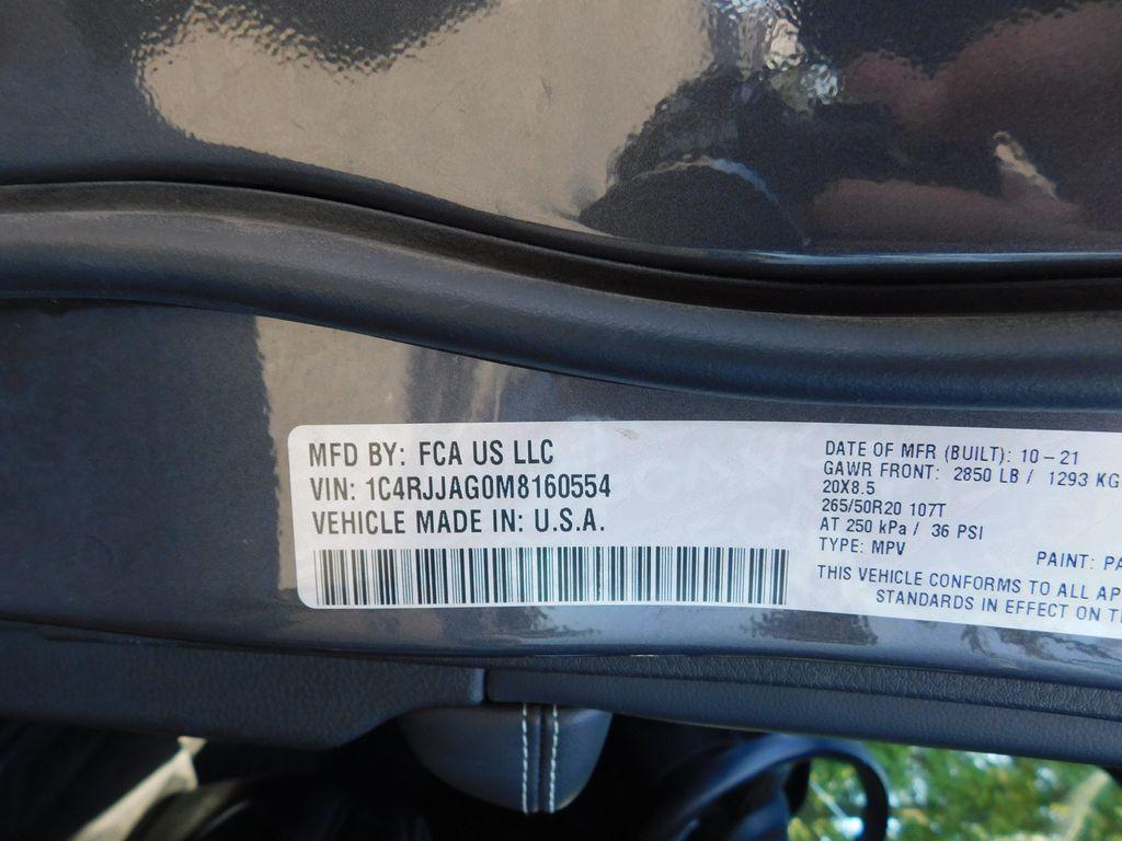 used 2021 Jeep Grand Cherokee L car, priced at $25,572
