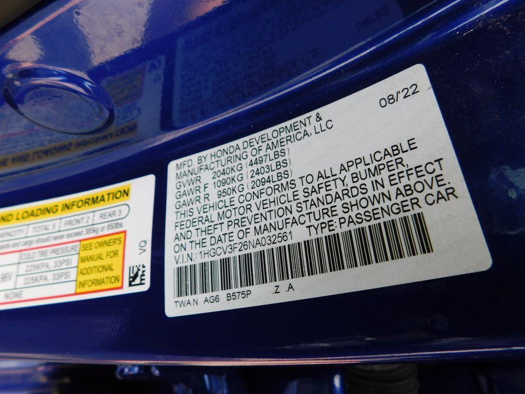 used 2022 Honda Accord Hybrid car, priced at $30,261