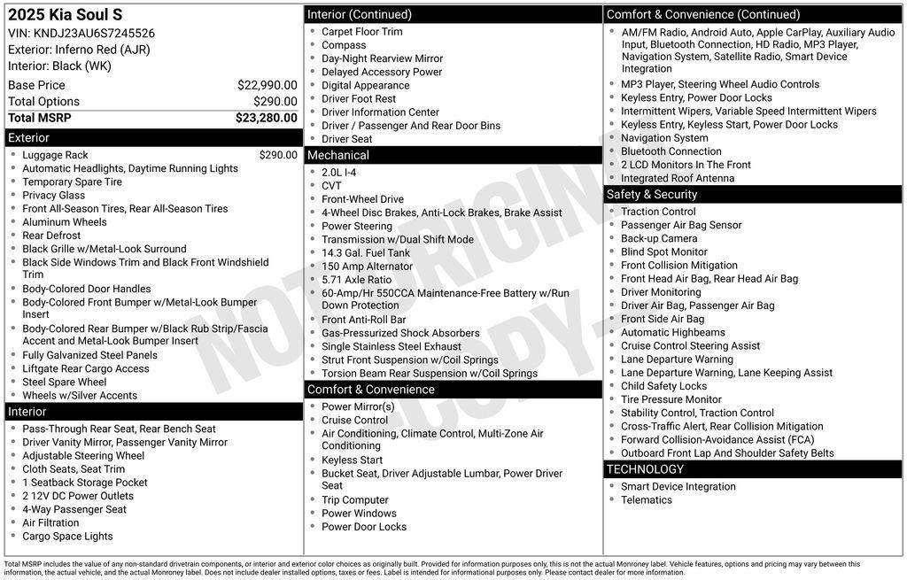 used 2025 Kia Soul car, priced at $22,201
