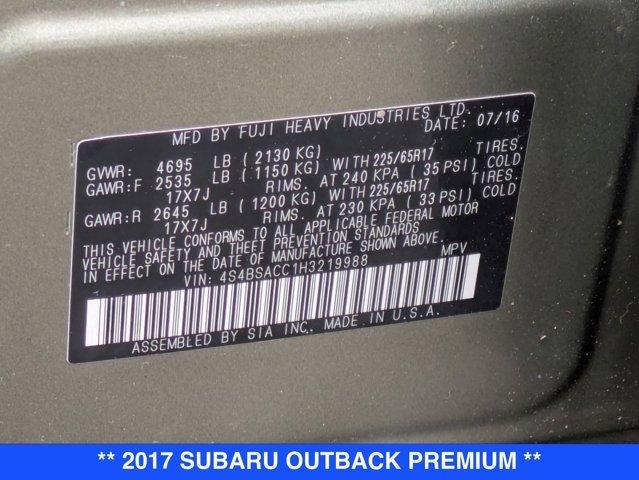 used 2017 Subaru Outback car, priced at $9,917