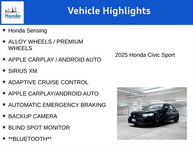 new 2025 Honda Civic car, priced at $27,795